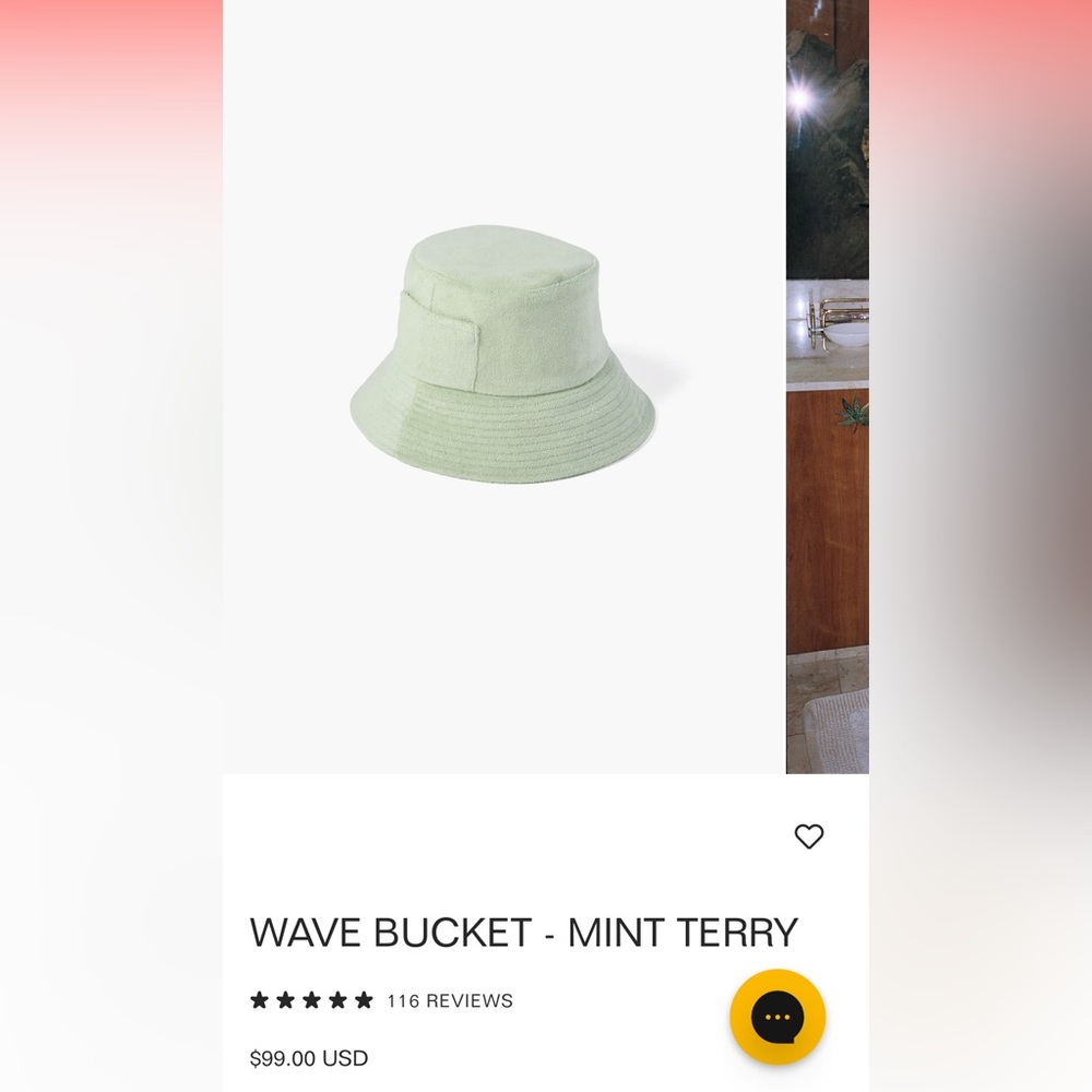 Lack of color mint terry wave bucket hat